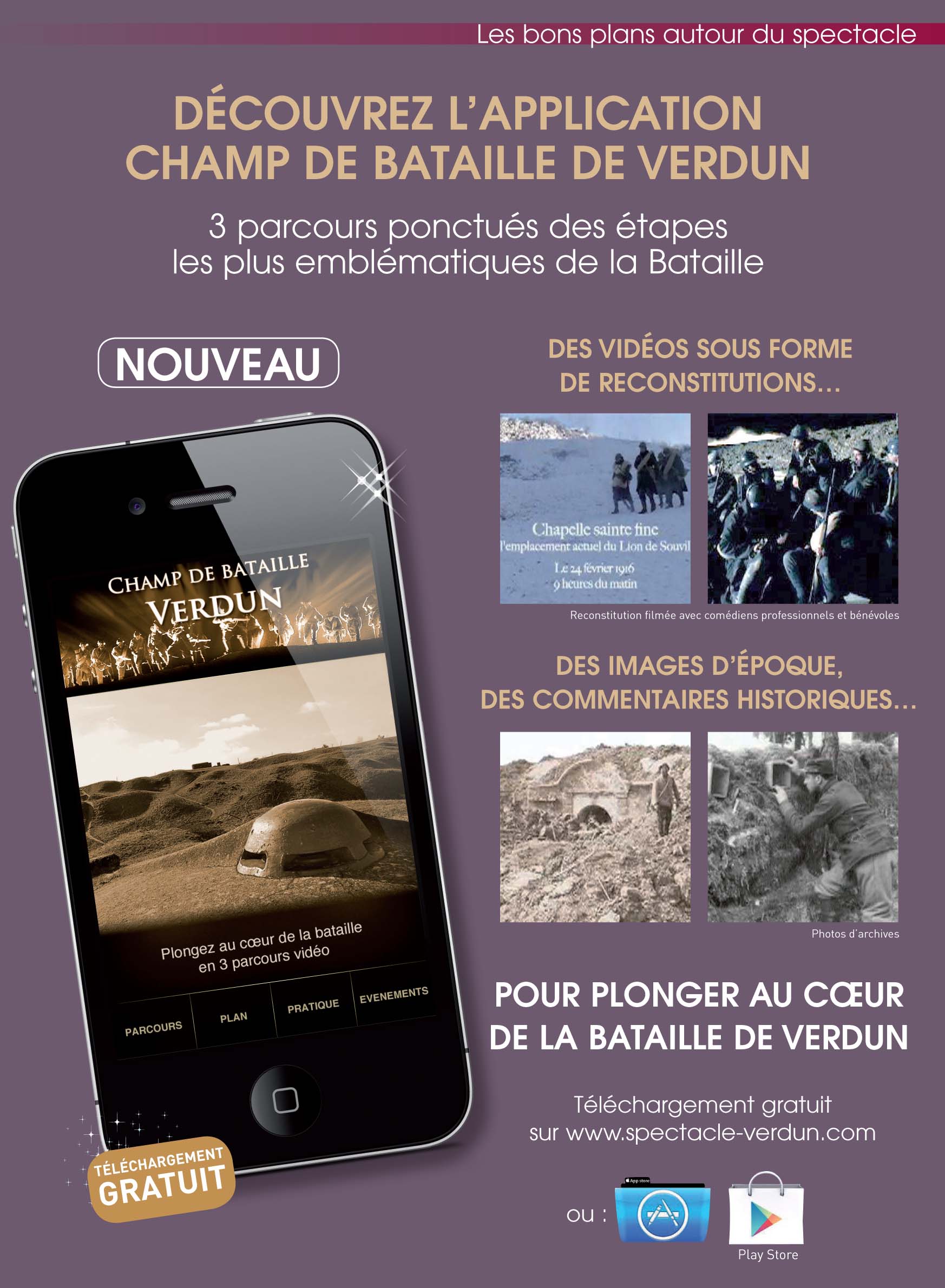 application champ de bataille de Verdun