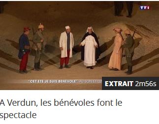 Reportage sur TF1 jeudi 20 juillet à 20 heures, « Des flammes à la lumière » Verdun