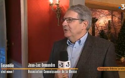 M. Jean-Luc Demandre, président de Connaissance de la Meuse, reçoit l’équipe de l’émission « Ensemble c’est mieux !  » au château de Thillombois – Reportage vidéo