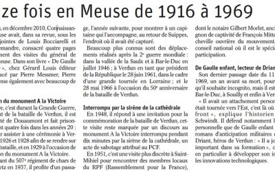 De Gaulle est venu douze fois en Meuse de 1916 à 1969