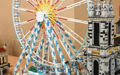 Tentative de record du monde du plus grand diorama Lego de fête foraine, au château de Thillombois
