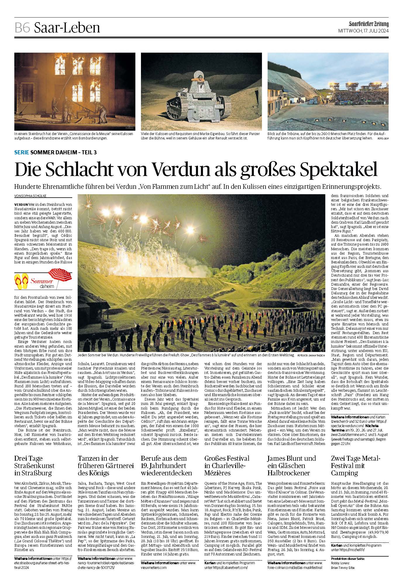 Sarrebrucker Zeitung 18 July 2024